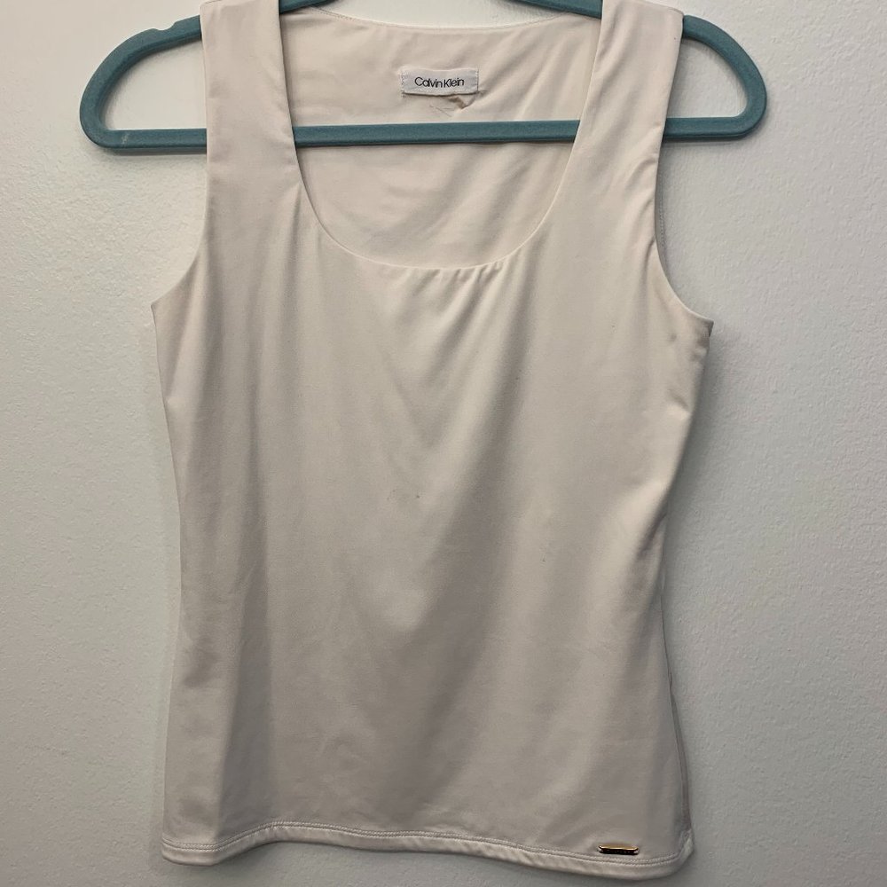 Calvin Klein White Dress Tank Size S